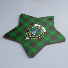 Clan Ged Tartan Crest Star Ceramic Ornament MX53 Ged Tartan Tartan Christmas