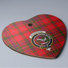 Clan MacDougall Ancient Tartan Crest Heart Ceramic Ornament UL10 MacDougall Ancient Tartan Tartan Christmas