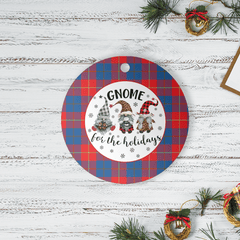 Clan Galloway Red Tartan Tartan Crest Gnome Round Ceramic Ornament ZO90 Galloway Red Tartan Tartan Christmas