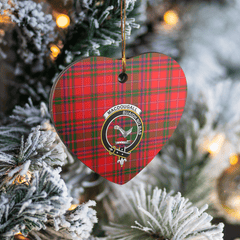 Clan MacDougall Ancient Tartan Crest Heart Ceramic Ornament UL10 MacDougall Ancient Tartan Tartan Christmas