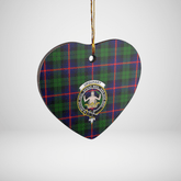 Clan Urquhart Modern Tartan Crest Heart Ceramic Ornament II23 Urquhart Modern Tartan Tartan Christmas