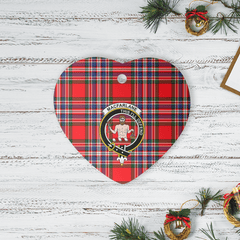 Clan MacFarlane Modern Tartan Crest Heart Ceramic Ornament ES26 MacFarlane Modern Tartan Tartan Christmas