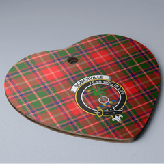 Clan Somerville Modern Tartan Crest Heart Ceramic Ornament IT91 Somerville Modern Tartan Tartan Christmas