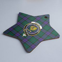 Clan Sinclair Hunting Modern Tartan Crest Star Ceramic Ornament FM95 Sinclair Hunting Modern Tartan Tartan Christmas