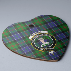 Clan Paterson Tartan Crest Heart Ceramic Ornament KU72 Paterson Tartan Tartan Christmas