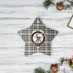 Clan Scott Black & White Ancient Tartan Crest Star Ceramic Ornament HP11 Scott Black & White Ancient Tartan Tartan Christmas