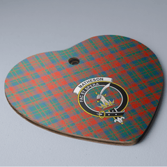 Clan Matheson Ancient Tartan Crest Heart Ceramic Ornament IW35 Matheson Ancient Tartan Tartan Christmas
