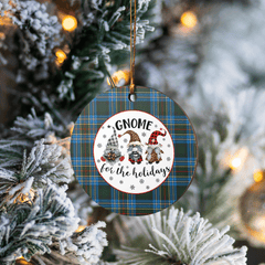 Clan Cockburn Modern Tartan Tartan Crest Gnome Round Ceramic Ornament OC74 Cockburn Modern Tartan Tartan Christmas