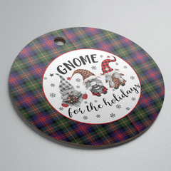 Clan MacLennan Tartan Tartan Crest Gnome Round Ceramic Ornament AQ55 MacLennan Tartan Tartan Christmas