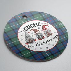 Clan Davidson of Tulloch Tartan Tartan Crest Gnome Round Ceramic Ornament QQ53 Davidson of Tulloch Tartan Tartan Christmas
