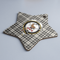 Clan Scott Black & White Ancient Tartan Crest Star Ceramic Ornament HP11 Scott Black & White Ancient Tartan Tartan Christmas