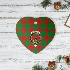 Clan Middleton Modern Tartan Crest Heart Ceramic Ornament OG82 Middleton Modern Tartan Tartan Christmas