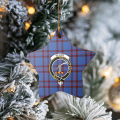 Clan Elliot Modern Tartan Crest Star Ceramic Ornament BD98 Elliot Modern Tartan Tartan Christmas