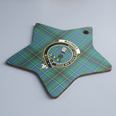 Clan MacInnes Ancient Tartan Crest Star Ceramic Ornament MZ34 MacInnes Ancient Tartan Tartan Christmas