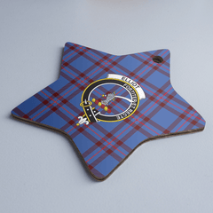 Clan Elliot Modern Tartan Crest Star Ceramic Ornament BD98 Elliot Modern Tartan Tartan Christmas