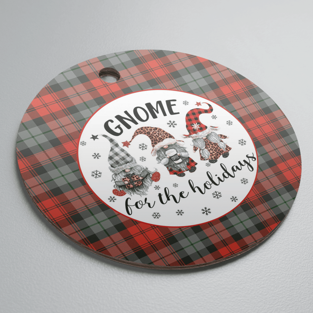 Clan MacLachlan Weathered Tartan Tartan Crest Gnome Round Ceramic Ornament SF77 MacLachlan Weathered Tartan Tartan Christmas
