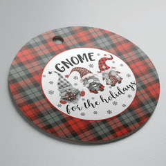 Clan MacLachlan Weathered Tartan Tartan Crest Gnome Round Ceramic Ornament SF77 MacLachlan Weathered Tartan Tartan Christmas