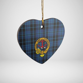 Clan Clark 2 Tartan Crest Heart Ceramic Ornament RQ32 Clark 2 Tartan Tartan Christmas