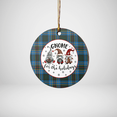 Clan Cockburn Modern Tartan Tartan Crest Gnome Round Ceramic Ornament OC74 Cockburn Modern Tartan Tartan Christmas
