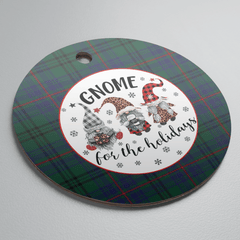 Clan Walker Hunting Modern Tartan Tartan Crest Gnome Round Ceramic Ornament OS74 Walker Hunting Modern Tartan Tartan Christmas