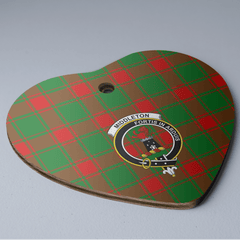 Clan Middleton Modern Tartan Crest Heart Ceramic Ornament OG82 Middleton Modern Tartan Tartan Christmas