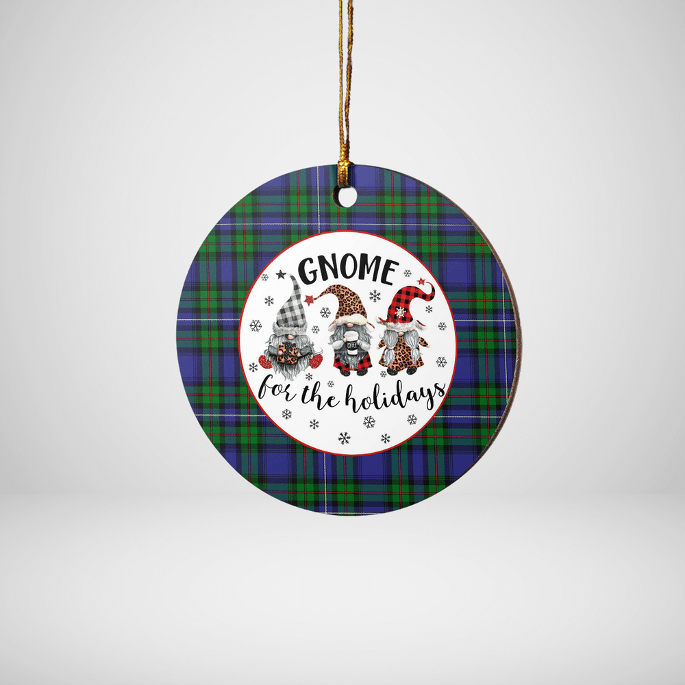 Clan Robertson Hunting Modern Tartan Tartan Crest Gnome Round Ceramic Ornament TU69 Robertson Hunting Modern Tartan Tartan Christmas