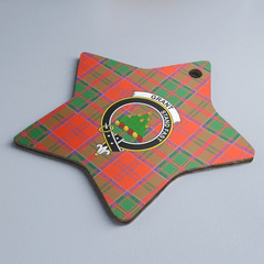 Clan Grant Ancient Tartan Crest Star Ceramic Ornament BQ47 Grant Ancient Tartan Tartan Christmas