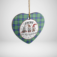 Clan Haliburton Tartan Tartan Crest Gnome Heart Ceramic Ornament RD37 Haliburton Tartan Tartan Christmas