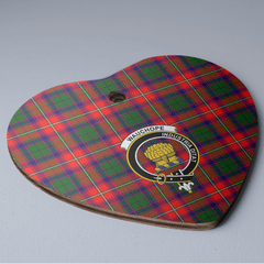 Clan Wauchope Tartan Crest Heart Ceramic Ornament SV62 Wauchope Tartan Tartan Christmas