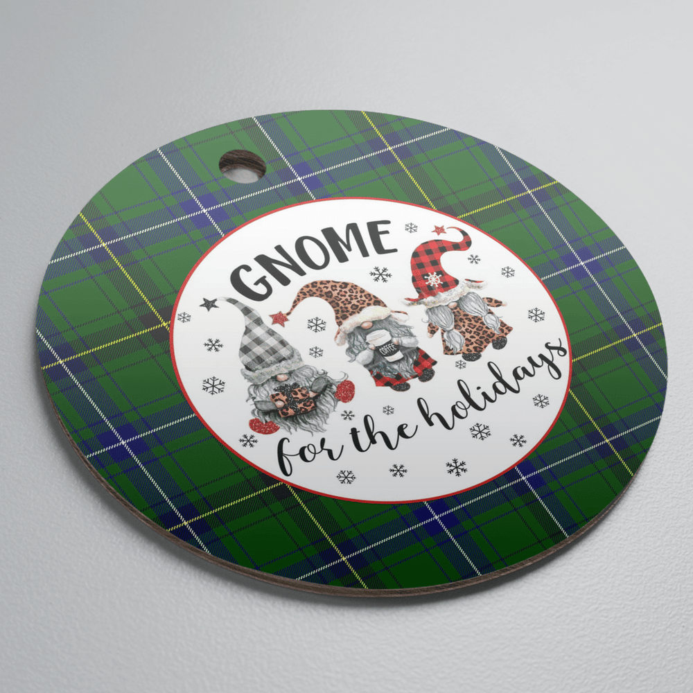 Clan Henderson Modern Tartan Tartan Crest Gnome Round Ceramic Ornament KQ73 Henderson Modern Tartan Tartan Christmas