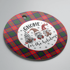 Clan Mow (Roxburgh) Tartan Tartan Crest Gnome Round Ceramic Ornament II15 Mow (Roxburgh) Tartan Tartan Christmas