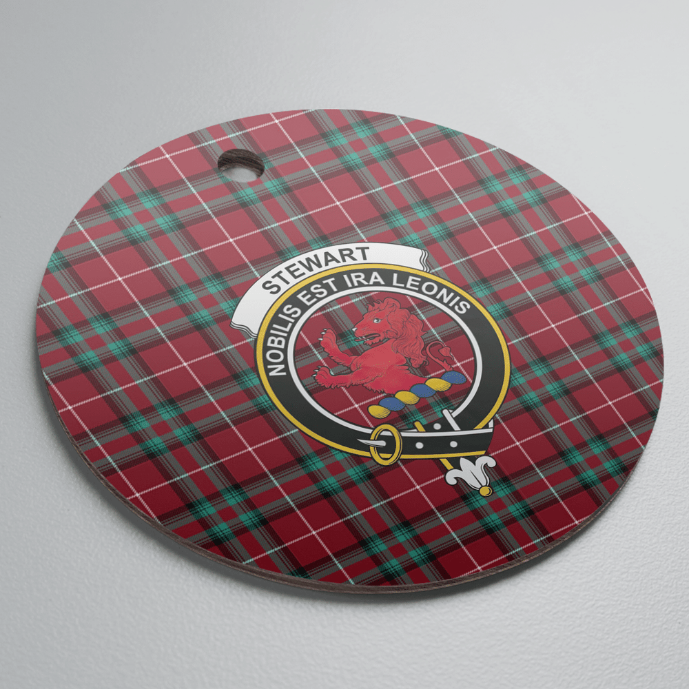 Clan Stewart (Stuart) of Bute Tartan Crest Round Ceramic Ornament VU63 Stewart (Stuart) of Bute Tartan Tartan Christmas