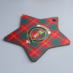 Clan Chisholm Ancient Tartan Crest Star Ceramic Ornament ID69 Chisholm Ancient Tartan Tartan Christmas