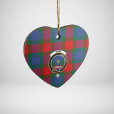 Clan Mar Tartan Crest Heart Ceramic Ornament TE99 Mar Tartan Tartan Christmas