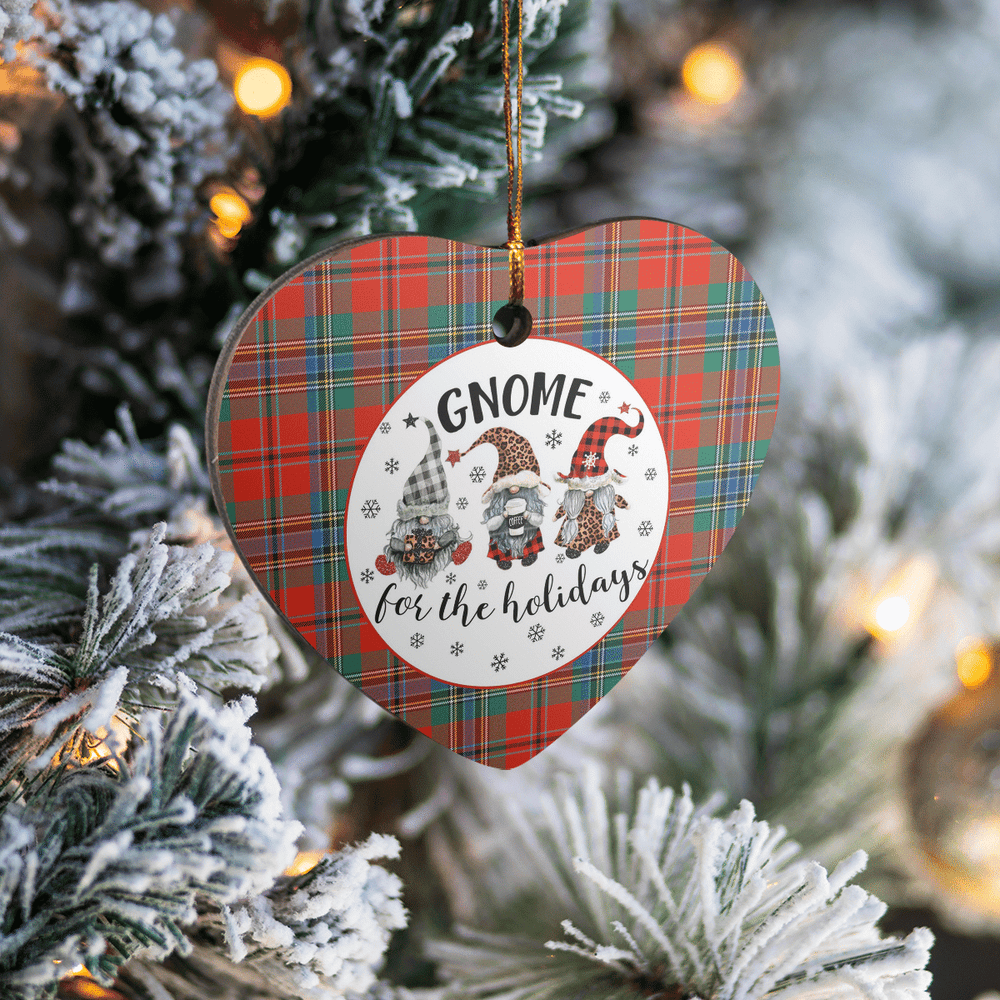 Clan MacLean of Duart Ancient Tartan Tartan Crest Gnome Heart Ceramic Ornament KP38 MacLean of Duart Ancient Tartan Tartan Christmas