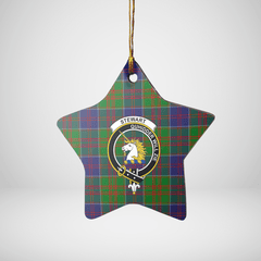 Clan Stewart of Appin Hunting Modern Tartan Crest Star Ceramic Ornament YG78 Stewart of Appin Hunting Modern Tartan Tartan Christmas