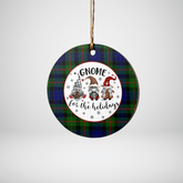 Clan Gunn Modern Tartan Tartan Crest Gnome Round Ceramic Ornament FW41 Gunn Modern Tartan Tartan Christmas