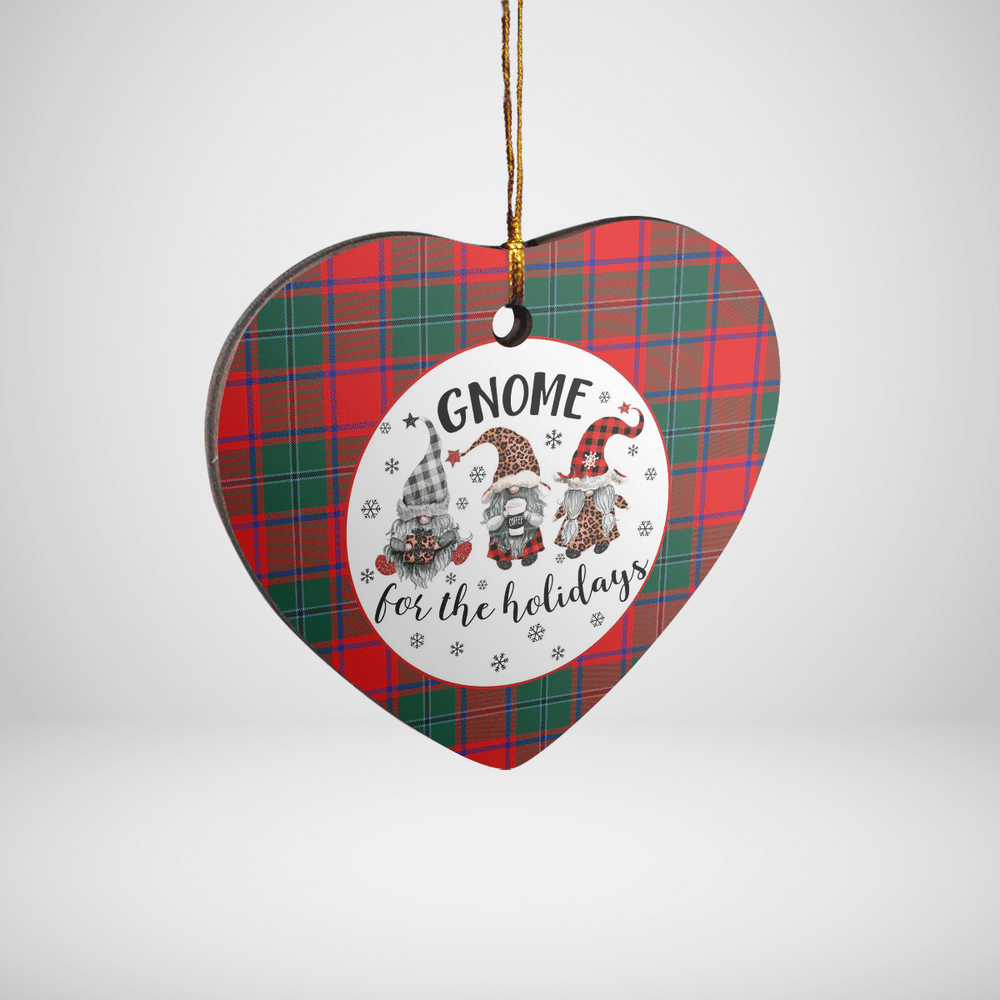 Clan MacPhail Tartan Tartan Crest Gnome Heart Ceramic Ornament WD92 MacPhail Tartan Tartan Christmas