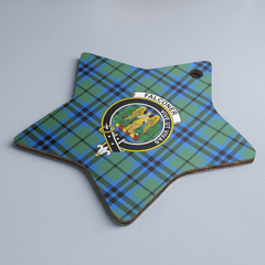 Clan Falconer Tartan Crest Star Ceramic Ornament XP38 Falconer Tartan Tartan Christmas