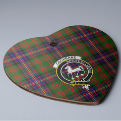 Clan Cochrane Modern Tartan Crest Heart Ceramic Ornament FQ89 Cochrane Modern Tartan Tartan Christmas