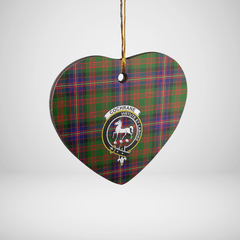 Clan Cochrane Modern Tartan Crest Heart Ceramic Ornament FQ89 Cochrane Modern Tartan Tartan Christmas