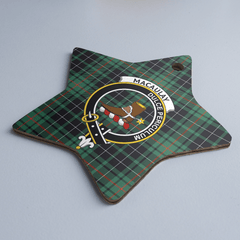 Clan MacAulay Hunting Ancient Tartan Crest Star Ceramic Ornament PA30 MacAulay Hunting Ancient Tartan Tartan Christmas