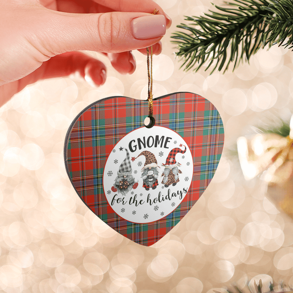 Clan MacLean of Duart Ancient Tartan Tartan Crest Gnome Heart Ceramic Ornament KP38 MacLean of Duart Ancient Tartan Tartan Christmas