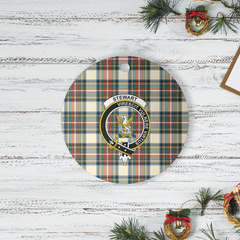 Clan Stewart Dress Ancient Tartan Crest Round Ceramic Ornament IB78 Stewart Dress Ancient Tartan Tartan Christmas