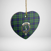 Clan MacNeil (of Colonsay) Tartan Crest Heart Ceramic Ornament FW92 MacNeil (of Colonsay) Tartan Tartan Christmas