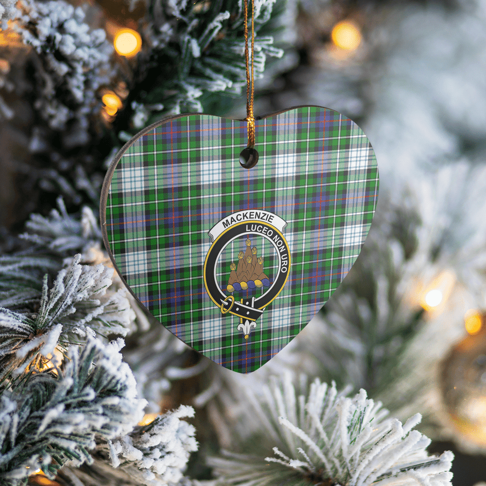 Clan MacKenzie Dress Modern Tartan Crest Heart Ceramic Ornament LD73 MacKenzie Dress Modern Tartan Tartan Christmas