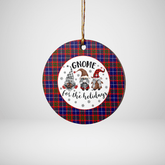 Clan Edinburgh District Tartan Tartan Crest Gnome Round Ceramic Ornament JY12 Edinburgh District Tartan Tartan Christmas