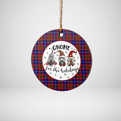 Clan Edinburgh District Tartan Tartan Crest Gnome Round Ceramic Ornament JY12 Edinburgh District Tartan Tartan Christmas