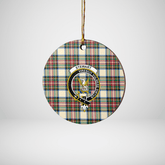 Clan Stewart Dress Ancient Tartan Crest Round Ceramic Ornament IB78 Stewart Dress Ancient Tartan Tartan Christmas
