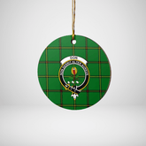 Clan Don (Tribe-of-Mar) Tartan Crest Round Ceramic Ornament AO11 Don (Tribe-of-Mar) Tartan Tartan Christmas